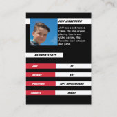 Eishockeyhandelskarte in Dynamic Red Black Telefonnummerkarte (Rückseite)