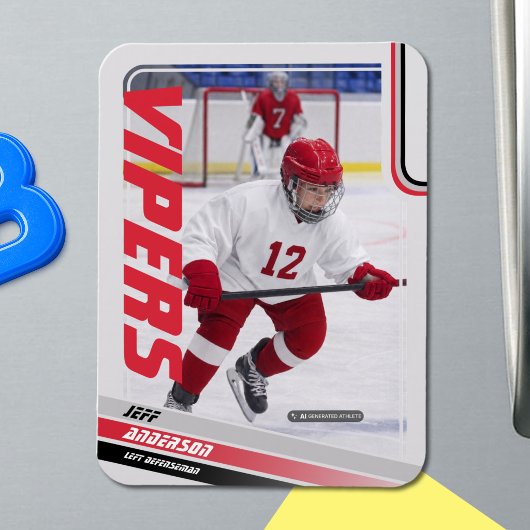 Eishockeyhandelskarte Magnet