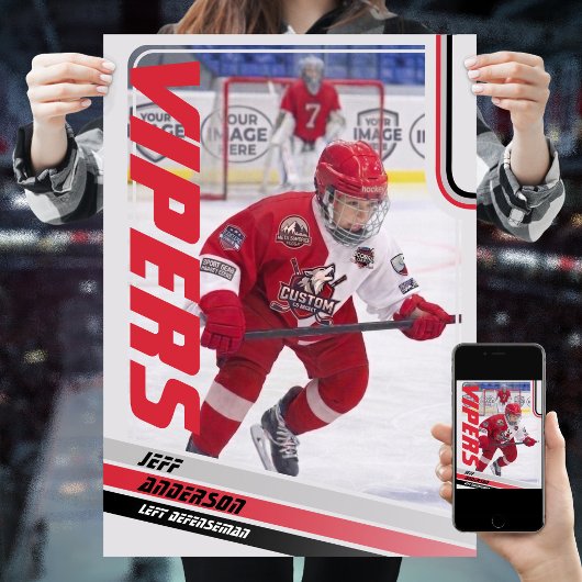 Eishockeyhandelskarte Poster