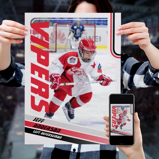 Eishockeyhandelskarte Poster