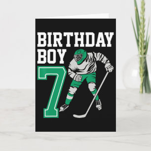 Eishockeyliebhaber Kinder 7. Hockey-Geburtstag Jun Karte