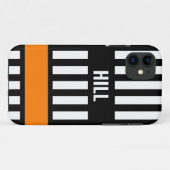 Eishockeyreferent Zebra Stripe Personalisiert Case-Mate iPhone Hülle (Rückseite (Horizontal))