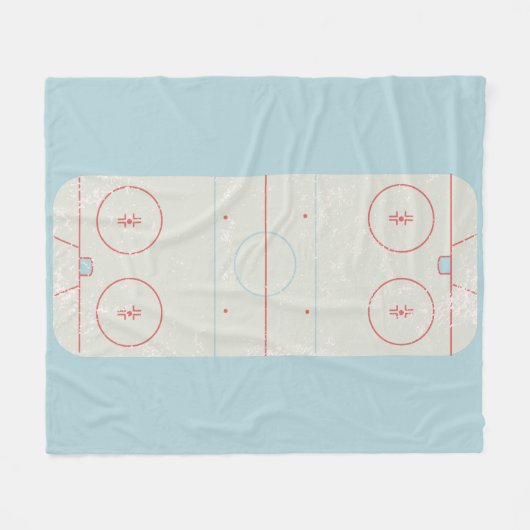 Eishockeyrosa gestörte Stylesgrafik Fleecedecke (Vorderseite (Horizontal))