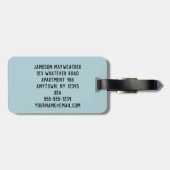 Eishockeyrosa gestörte Stylesgrafik Gepäckanhänger (Rückseite horizontal)