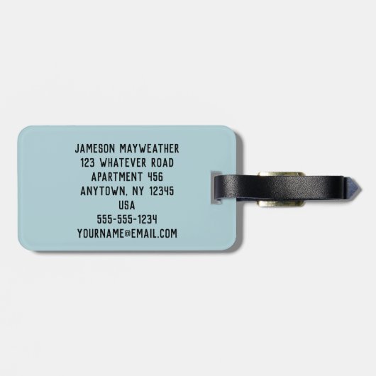 Eishockeyrosa gestörte Stylesgrafik Gepäckanhänger (Rückseite horizontal)