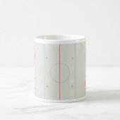 Eishockeyrosa gestörte Stylesgrafik Kaffeetasse (Mittel)