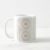 Eishockeyrosa gestörte Stylesgrafik Kaffeetasse (Links)