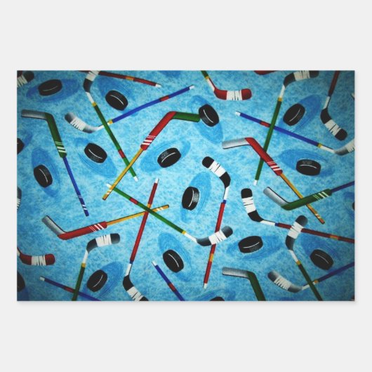 Eishockeysammlung Geschenkpapier Set (Vorderseite)