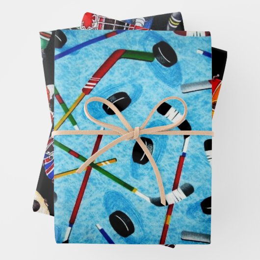 Eishockeysammlung Geschenkpapier Set (Beispiel)