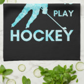 Eishockeyschaufel Absorptionstuch geboren, blau zu Geschirrtuch (Gefaltet)