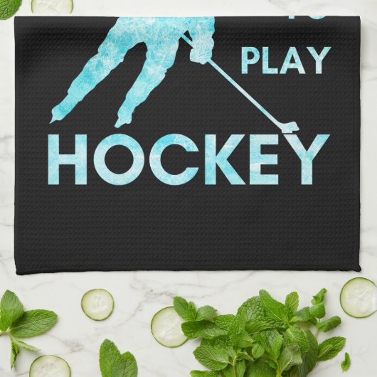 Eishockeyschaufel Absorptionstuch geboren, blau zu Geschirrtuch (Gefaltet)