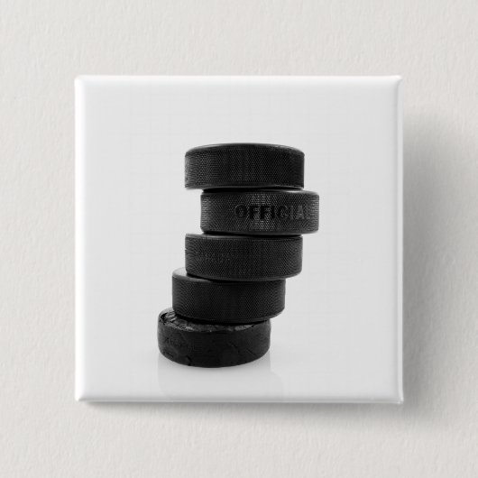 Eishockeyschläger... Knopf Button (Vorderseite)