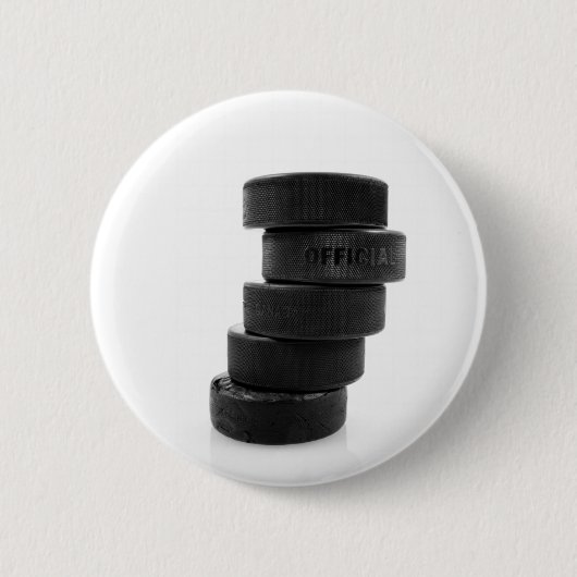Eishockeyschläger... Knopf Button (Vorderseite)