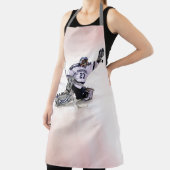 Eishockeyschläger mit Zeichnend Namen Schürze (InSitu)