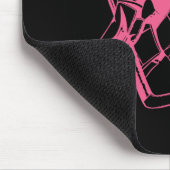 Eishockeyschläger Pink Ribbon Brustkrebs Awaren Mousepad (Ecke)