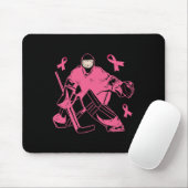 Eishockeyschläger Pink Ribbon Brustkrebs Awaren Mousepad (Mit Mouse)