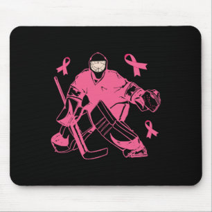 Eishockeyschläger Pink Ribbon Brustkrebs Awaren Mousepad