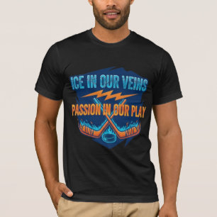 Eishockeyschläger & Puck: Motivationszitat T-Shirt