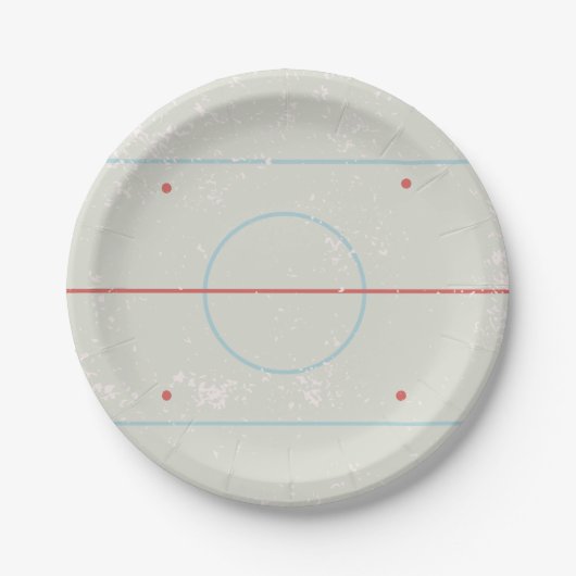 Eishockeyschläger Rink gestört Style Grafik Pappteller (Vorderseite)
