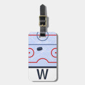 Eishockeyschläger-Rink und Puck-Kid-Farbblock Gepäckanhänger (Vorderseite vertikal)