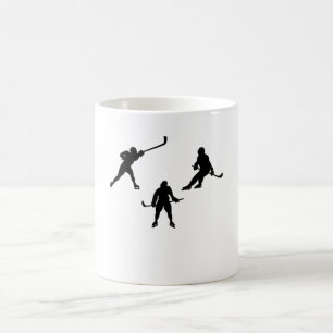 Eishockeyschläger Silhouette cooles Sportgeschenk Kaffeetasse