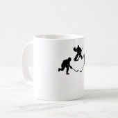 Eishockeyschläger-Silhouette cooles Sportgeschenk Kaffeetasse (Vorderseite Links)