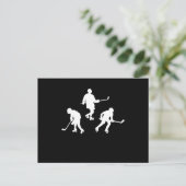 Eishockeyschläger-Silhouette cooles Sportgeschenk Postkarte (Stehend Vorderseite)