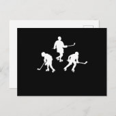 Eishockeyschläger-Silhouette cooles Sportgeschenk Postkarte (Vorne/Hinten)