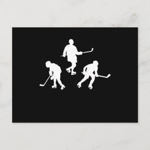Eishockeyschläger-Silhouette cooles Sportgeschenk Postkarte