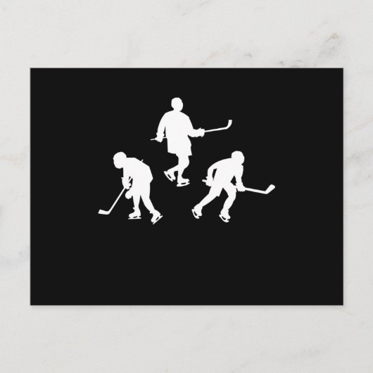 Eishockeyschläger-Silhouette cooles Sportgeschenk Postkarte (Vorderseite)