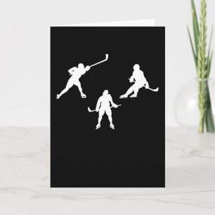 Eishockeyschläger Spieler Silhouette cool Sport Ge Karte