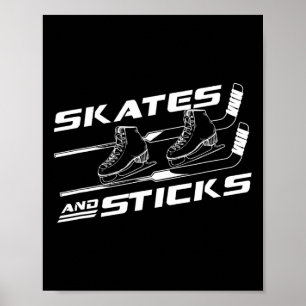 Eishockeyschläger und Eishockeyschläger und Eishoc Poster
