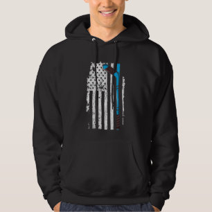 Eishockeyschläger US-amerikanische Flagge Hoodie