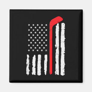 Eishockeyschläger Us Flagge Patriotisch Männer Jun Magnet