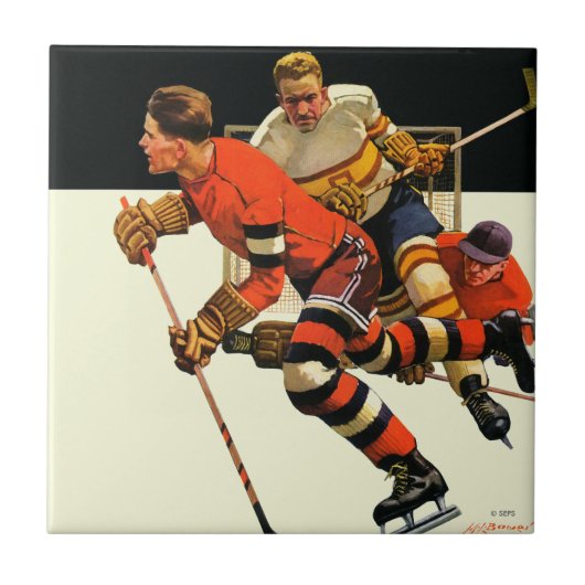 Eishockeyspiel Fliese (Vorderseite)