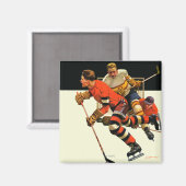 Eishockeyspiel Magnet (Vorderseite/Rückseite)