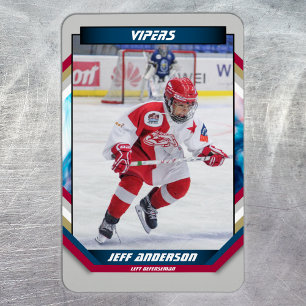 Eishockeyspieler Andenken auf Cool Grau Maßgeschne Magnet