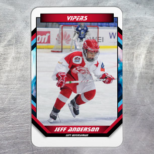 Eishockeyspieler-Andenken auf Cool Red Custom Magnet