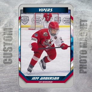 Eishockeyspieler-Andenken auf coolgrau kundenspezi Magnet