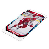 Eishockeyspieler behalten Coole Red Custom Magnet (Linke Seite)
