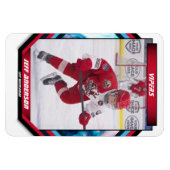 Eishockeyspieler behalten Coole Red Custom Magnet (Horizontal)