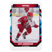 Eishockeyspieler behalten Coole Red Custom Magnet (Vertikal)