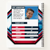 Eishockeyspieler behalten Coole Red Custom Notizblock (Rückseite)