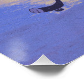 Eishockeyspieler bei Sonnenaufgang Poster (Ecke)