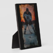 Eishockeyspieler bei Sunset Fotoplatte (Seite)
