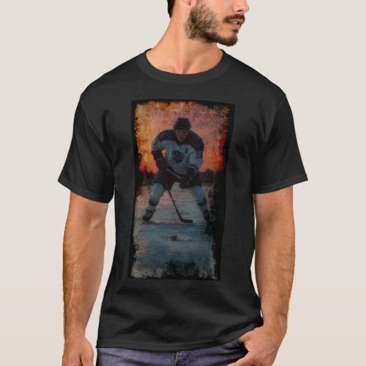 Eishockeyspieler bei Sunset T-Shirt (Vorderseite)