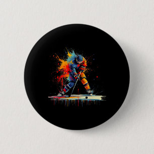 Eishockeyspieler Drip Jugend Kinder Jungen Männer  Button
