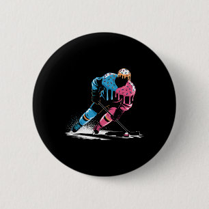 Eishockeyspieler Drip Jungen Kinder Mädchen Jugend Button