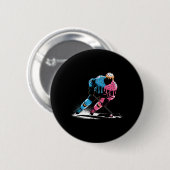Eishockeyspieler Drip Jungen Kinder Mädchen Jugend Button (Vorne & Hinten)