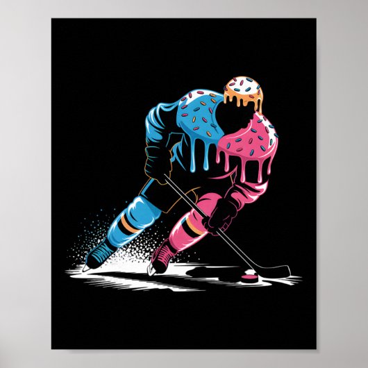 Eishockeyspieler-Drip-Jungen Mädchen Jugend Poster (Vorne)